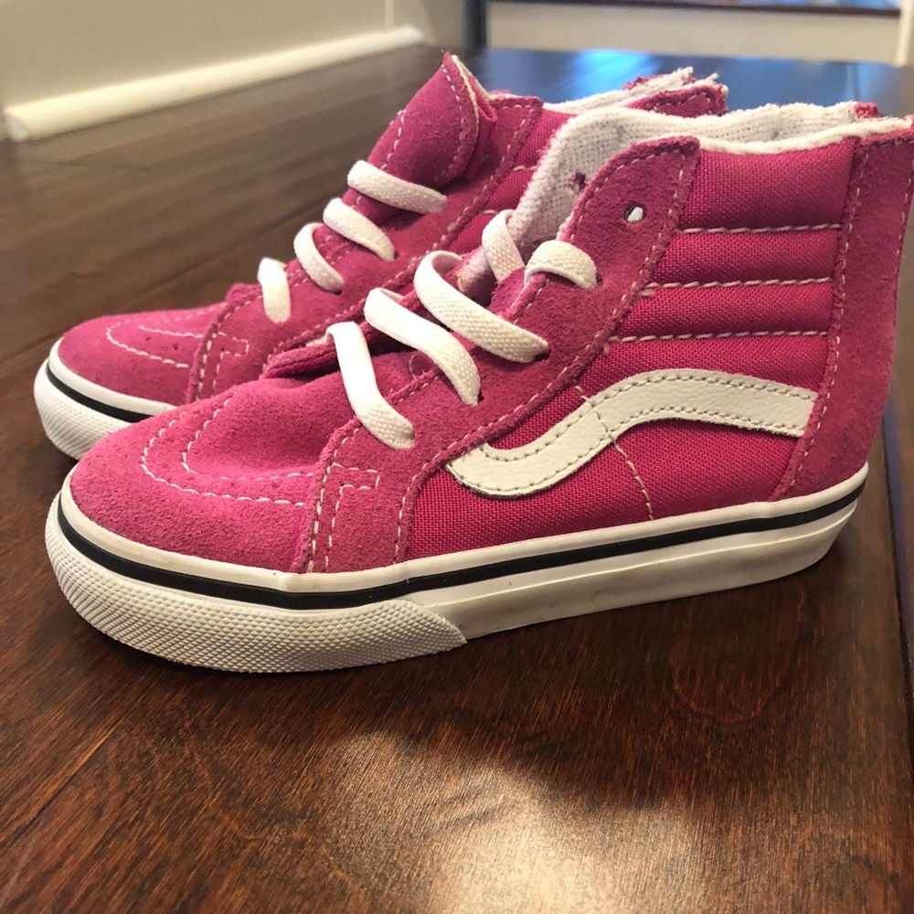 Toddler Girls Size 7.5 High Top Vans